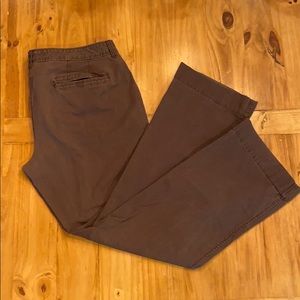 OLD NAVY - Brown, flat front, khakis - Size 14
